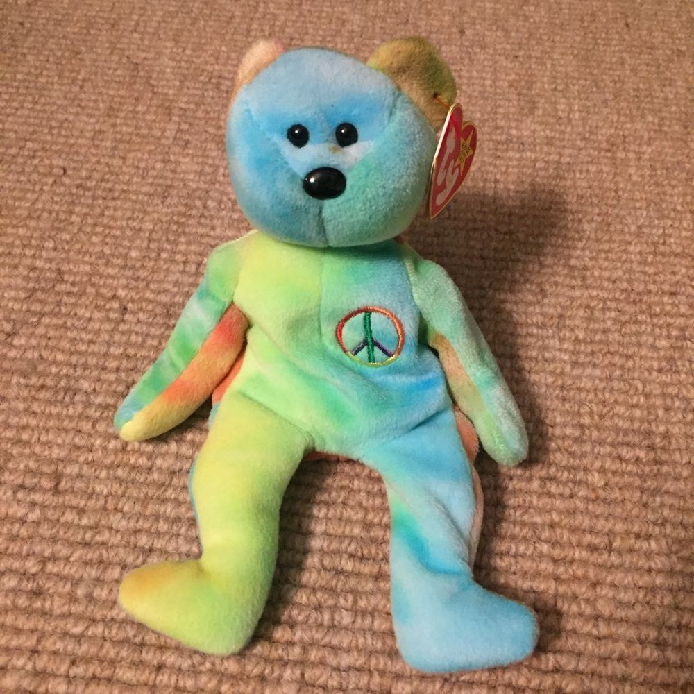 Peace the Bear Beanie Baby